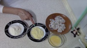 Кальмары. Вкусные жаренные кольца кальмаров.