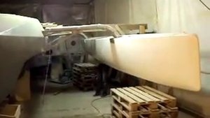 Строительство тримарана. Установка поплавка