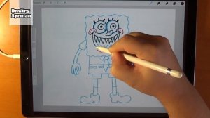 How to Draw Nightmare Spongebob Squarepants, Как нарисовать кошмарного Спанч Боба