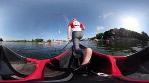 360º on Laurence Vincent-Lapointe's C1 200m Heat  / 2019 ICF Canoe Sprint World Cup 2 Duisburg