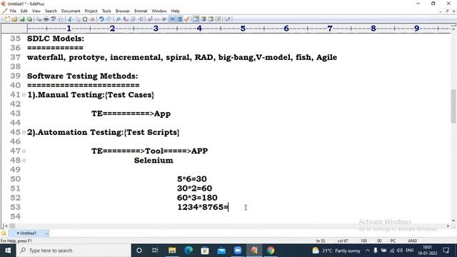 MANUAL + SELENIUM tutorials || Demo - 1 || by Mr. Mahesh On 10-01-2022 @9:30AM IST