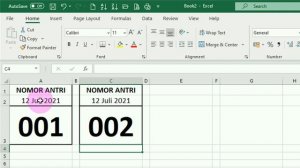 Cara Membuat Nomor Antrian atau Nomor Tempat Duduk Ujian Secara Otomatis di Excel