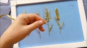 МК. Колоски в вышивке лентами. Часть 4.