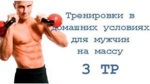 Тренировки в домашних условиях для мужчин на массу (3 тр)