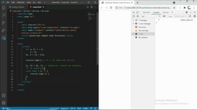 6. JavaScript Simple Code Structure