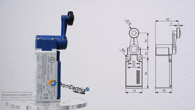 Концевой выключатель с нерегулируемым пластиковым роликом L5K13MEP121 смотреть онлайн