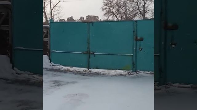 Зима снежная и сугробная!Суровая деревенская зима...