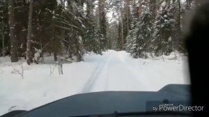 На Сузуки Джимни по заснеженному лесу