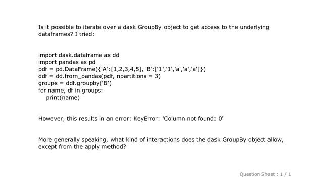Pandas : iterate over GroupBy object in dask смотреть онлайн