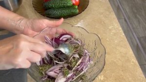 Летний салат с грецкими орехами по-грузински!!!