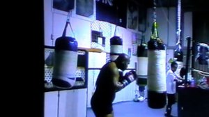 David''Tuaman''Tua (KNOCK OUT) training on the heavybag at the Aiga gym-South Auckland!!!.