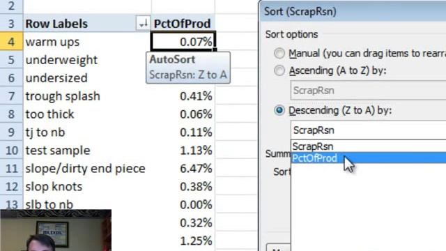 Excel - How to Calculate Scrap as a Percent of Production - Episode 1528
