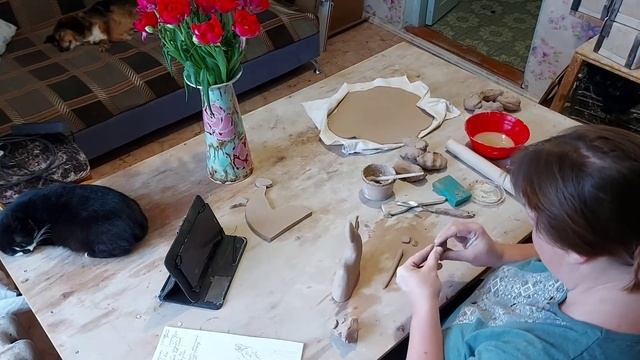 Ангелы из пласта. Лепка из пласта. Мастерская керамики. смотреть онлайн
