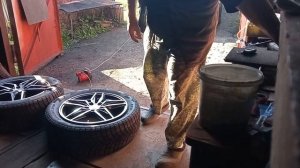 Купил новые диски с резиной бахаю колесо!