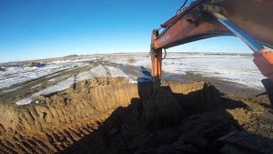 РАЗРАБОТКА ГОРИЗОНТАЛЬНОГО КОТЛОВАНА экскаватором HITACHI zaxis 330 ls