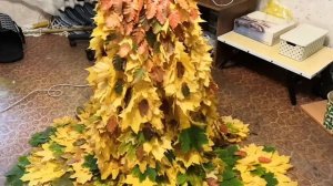 Платье из осенних листьев #ЛисьяМастерская