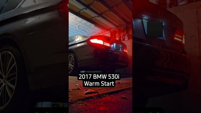 2017 BMW 530i Warm Start (factory usdm sport exhaust) #cars #car #bmw #b48 #g30 #startup #car