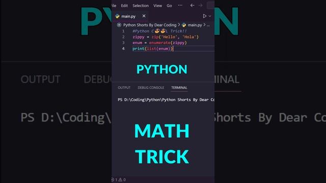 Python MATH TRICK?? COOL ? ZIPPY?? #python #coding #programming