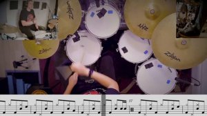 Bodies - Drowning Pool *Level 6* drum cover with score #tutorial #howtoplay #playalong