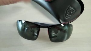 Unboxing Genuine scuderia Ferrari sunglasses Ray Ban Rb 8305m carbon dark green occhiali da sole