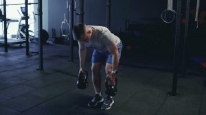 Тяга двух гирь в наклоне с медленным опусканием/ Tempo dual kb row