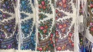 Новинка! Платок шерсть 125/125 «Цветочная ария» Белокур Наталья