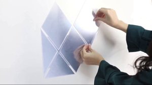 Зеркальная настенная плёнка-плитка