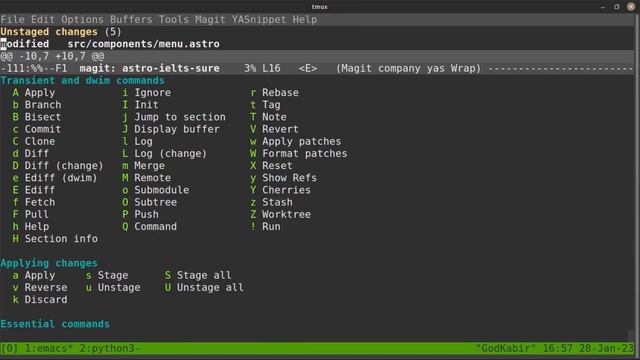 No need to use GIT Command line! Emacs Does it Better смотреть онлайн