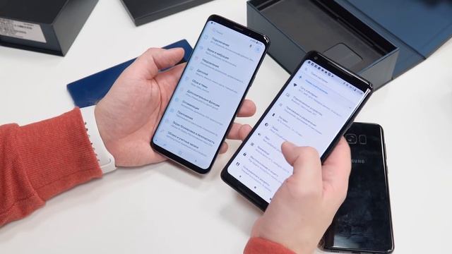 Распаковка Samsung Galaxy S9+ для России рядом с S8+, Note 8 и Pixel 2 XL. Обзор и сравнения в пути смотреть онлайн