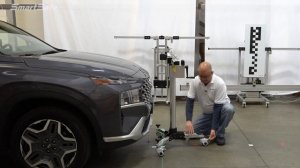 2022 Hyundai Santa Fe LDW calibration with SmartSafe X-431 ADAS Mobile