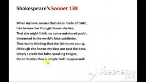 Sonnet 138 by William Shakespeare explanation in English