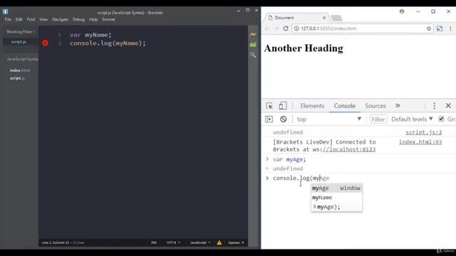 6. JavaScript Syntax and Declaring Variables - - Learn like a Pro