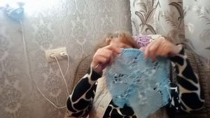Вяжу салфетку "Веер"