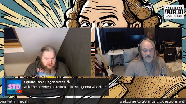20 music questions plus 1 with Thrash смотреть онлайн