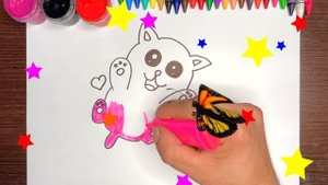 Как нарисовать котенка | How to draw a cat | рисование котика для детей