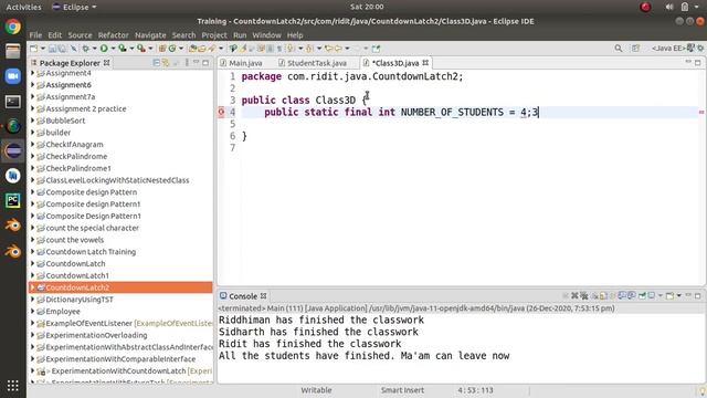 Concurrent Programming  and Countdown Latch
