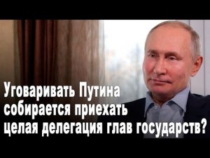 Уговаривать Путина собирается приехать целая делегация глав государств?