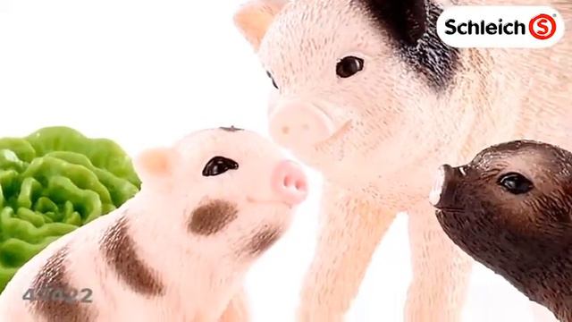 Schleich 42422 Мама свинья с поросятами смотреть онлайн