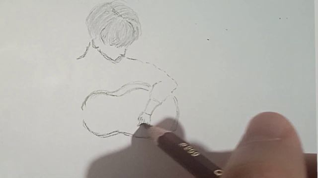 как нарисовать человека с гитарой / очень легко смотреть онлайн