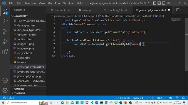 JavaScript Events | Js Events | JavaScript Click Event | onmouserover | onmouseover