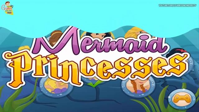 Disney Princess Mermaids Belle Jasmine Aurora in a Beauty Salon Ariel - Dress Up Game for Kids смотреть онлайн