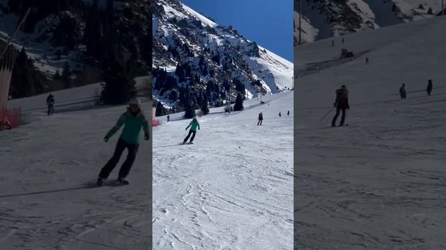 Almaty. Ski resort Shymbulak. Mountains. February. Горнолыжный курорт Чимбулак. Алматы. Наши горы