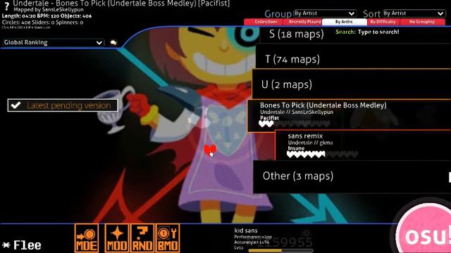 undertale osu смотреть онлайн