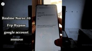 Realme Narzo 20 frp bypass 2023 Realme Narzo 20 lock Kaise Tode Google account bypass 2023 work 100