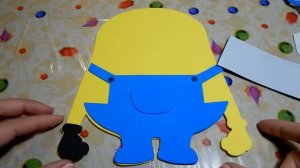 Аппликация Миньон в очках  Minion art