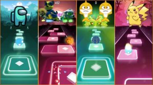 Among Us _ Paw Patrol _ Baby Shark _ Pikachu | Tiles Hop EDM Rush!