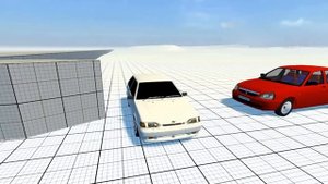BeamNG Краш тест ваз 2113 Боковой удар!