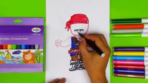 Как нарисовать ПИРАТА - Джек Воробей рисуем фломастерами