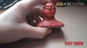 Как слепить Бюст Hellboy из пластилина.