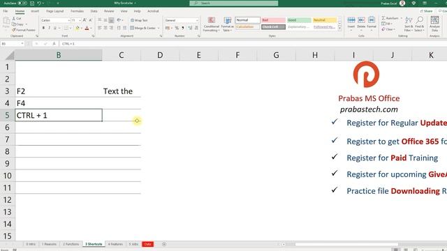 Microsoft Excel for Beginners Part 4 | Top 10 Basic Microsoft Excel Shortcuts Explained in Tamil